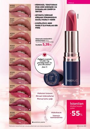 Faberlik kataloqu 2 2026 gürcü dilində səhifə 63